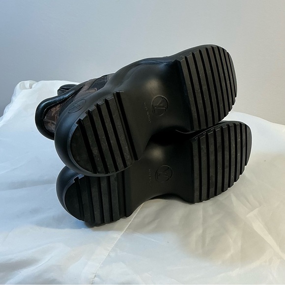 Women’s LV Monogram Black and Brown Sneakers Size 36 - Picture 11 of 14